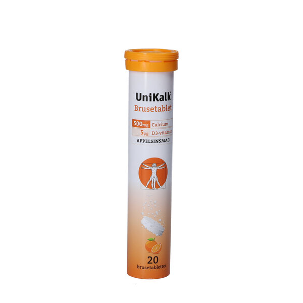 Unikalk Brusetabletter (appelsin)