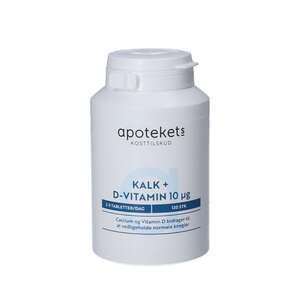 Apotekets Kalk og D-vitamin tabletter (400 mg/10 mikrog) 120 stk